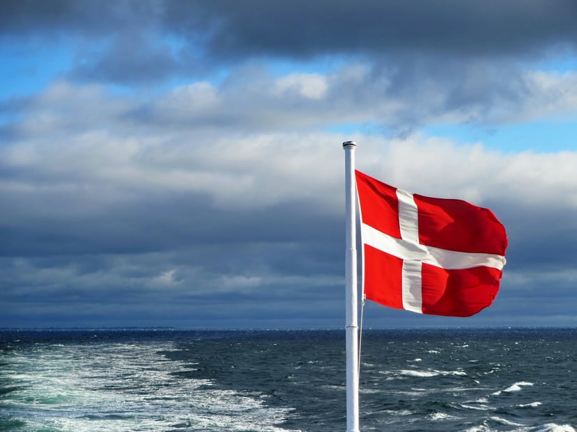 The Danish flag