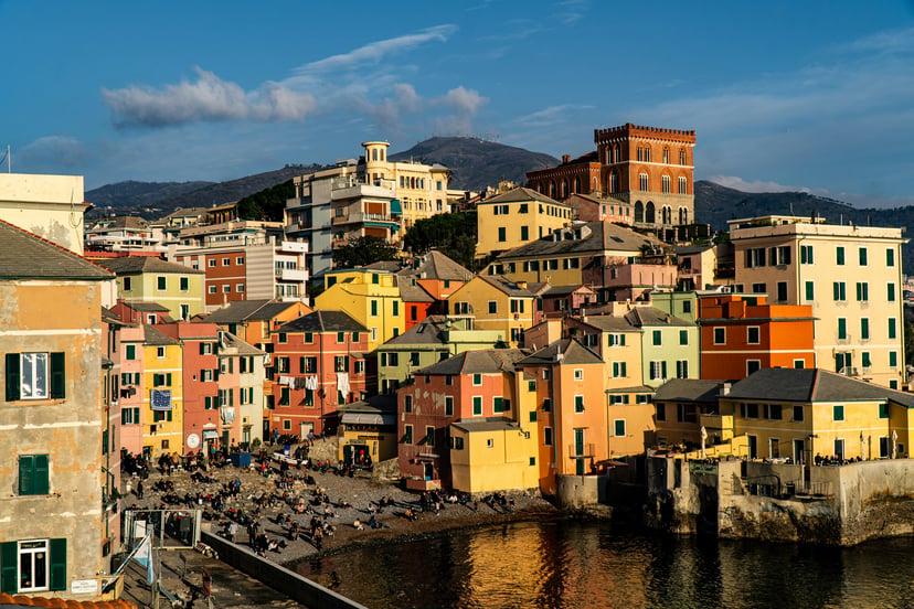 The town of Genoa, Italy