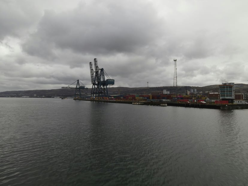 Greenock Port in Scotland, UK