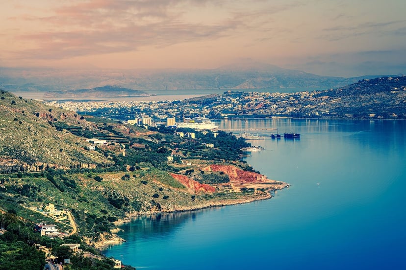 Souda Bay in Crete, Greece