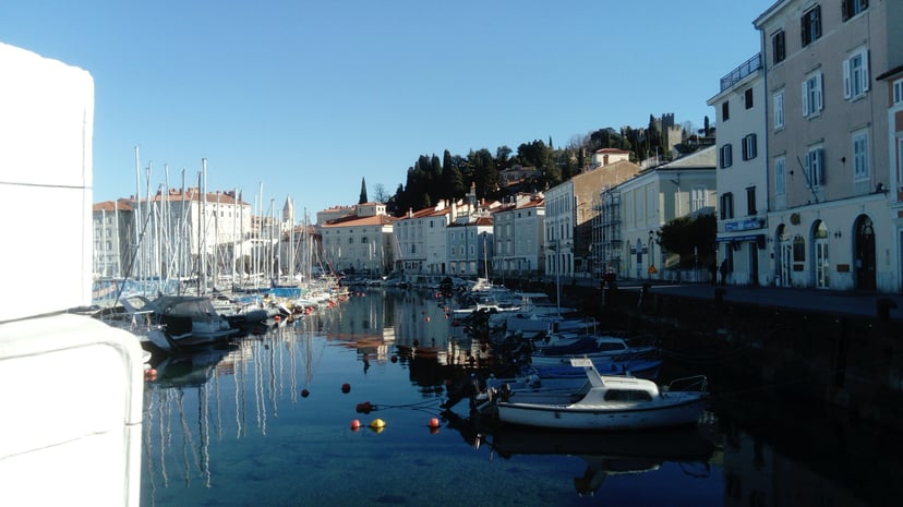 The harbor in Koper old town, Slovenia