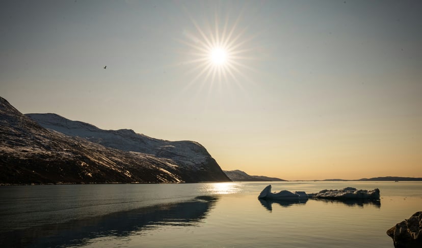 Nuuk, Greenland at sundown