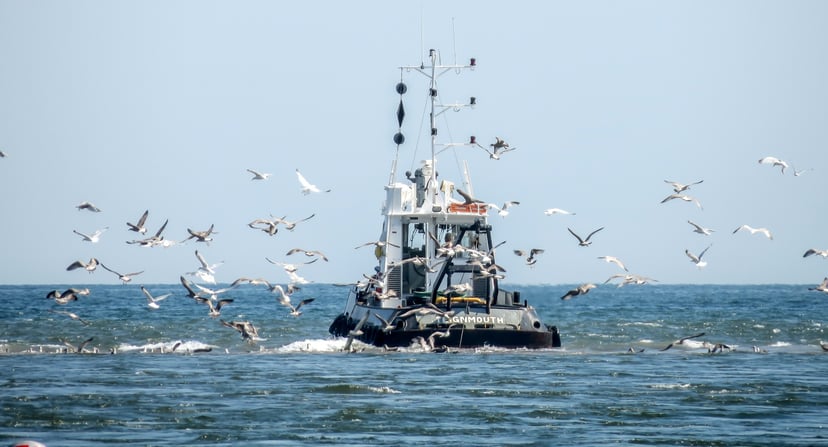 a fishing dredger
