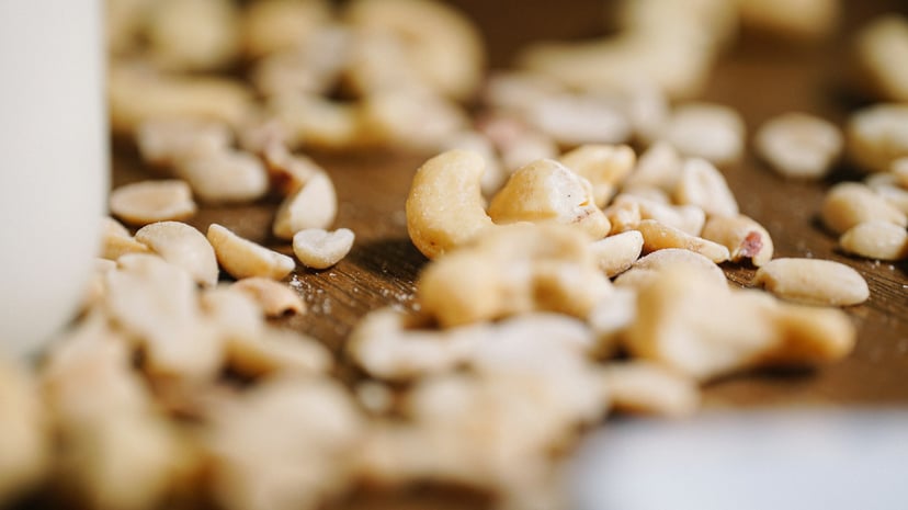 Close up of cashew nuts