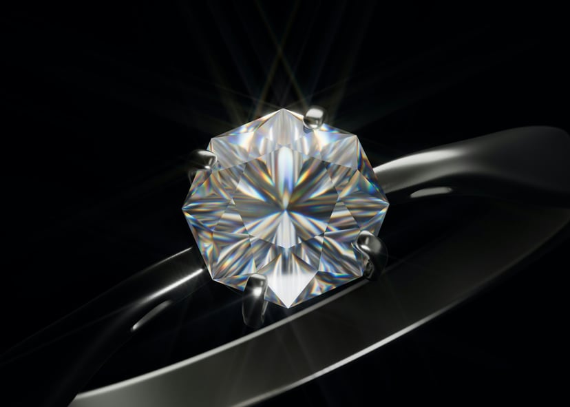  close up of a diamond ring