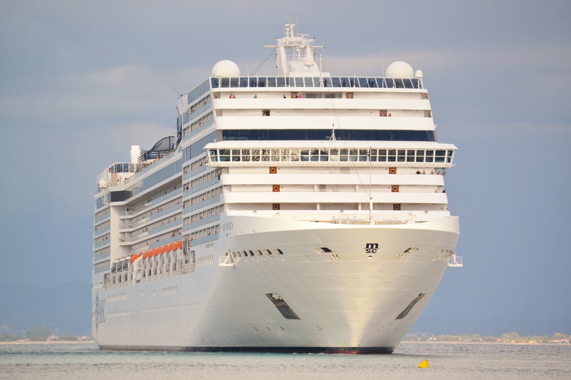 The MSC Musica cruise ship at sea