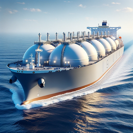 AI generated image of an LNG tanker