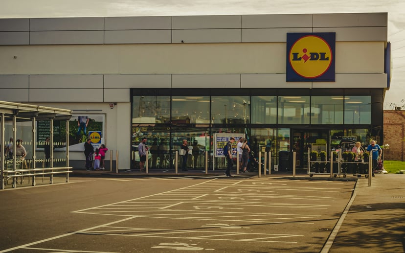 The exterior of a Lidl supermarket