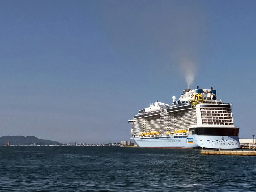 The Spectrum of the Seas cruise ship at sea