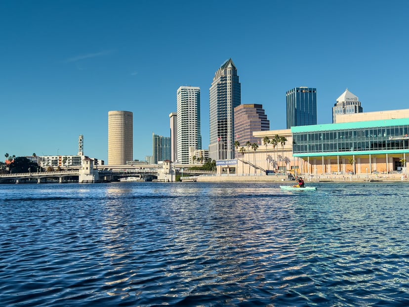 Tampa Bay in Florida as seen from the water