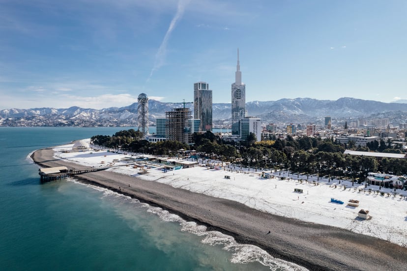 The coastline and city of Batumi, Georgia