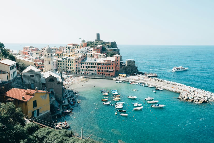 A view of the Mediterranean Sea in Italy