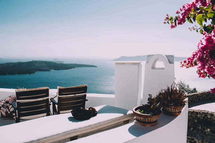 A rooftop view across the Mediterranean