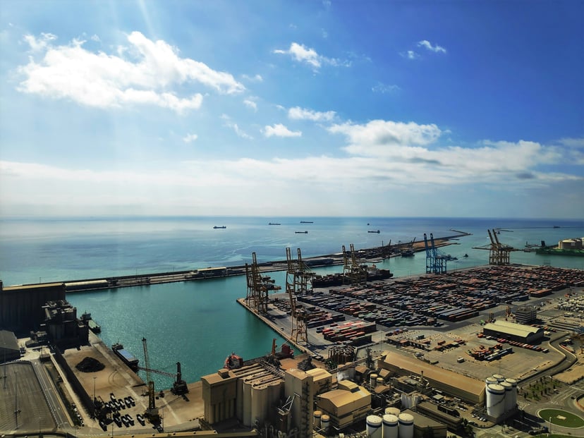 The port of Barcelona
