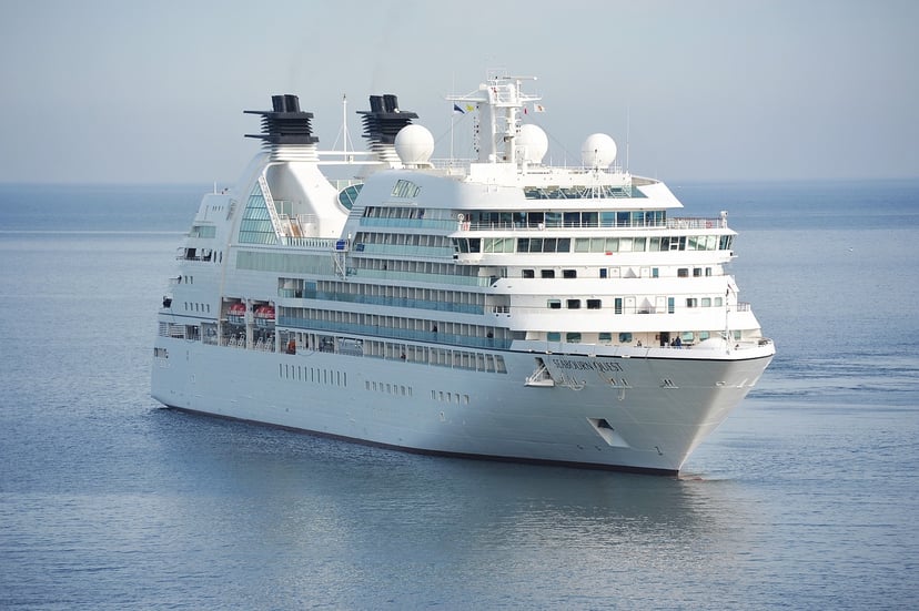 The Seabourn Quest cruise ship at sea