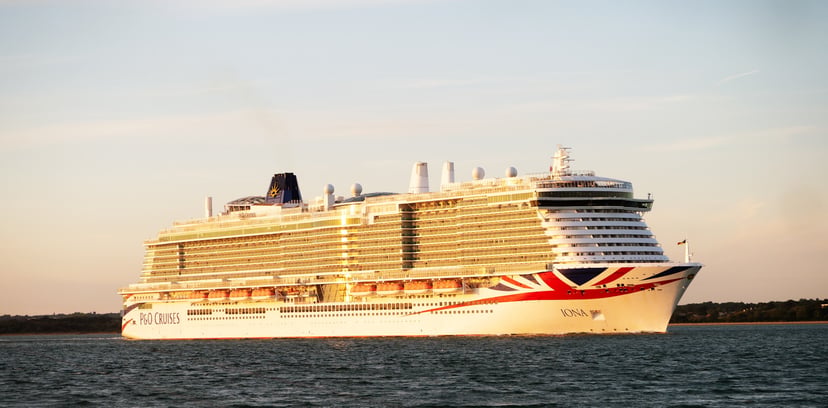 P&O's Iona cruise ship at sea