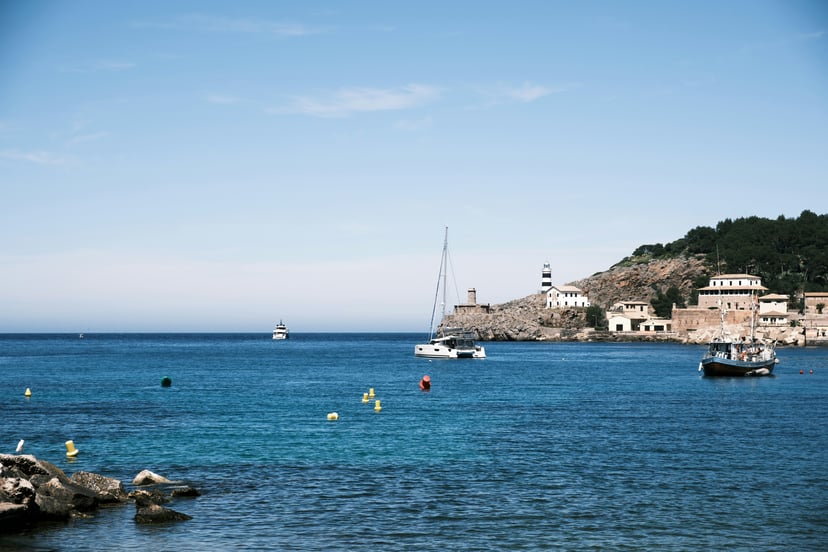 A harbor in a Greek island