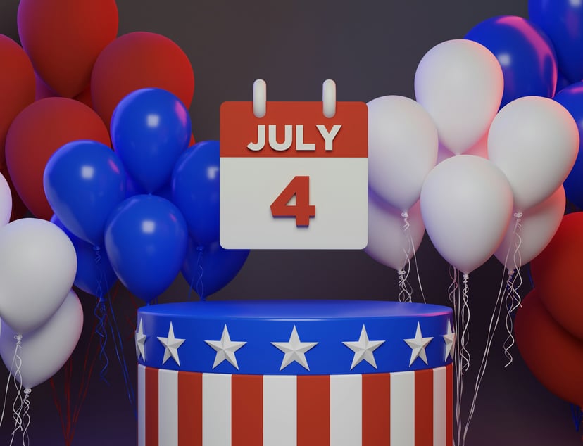 July 4th Independence Day USA decorations