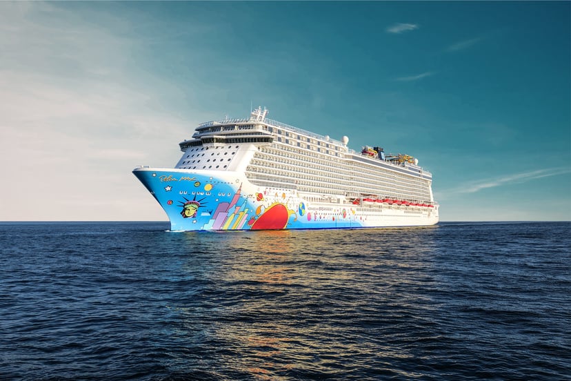 The Norwegian Breakaway cruise ship at sea