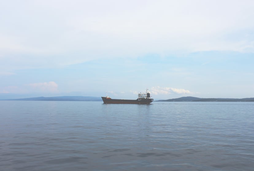 A tanker at sea