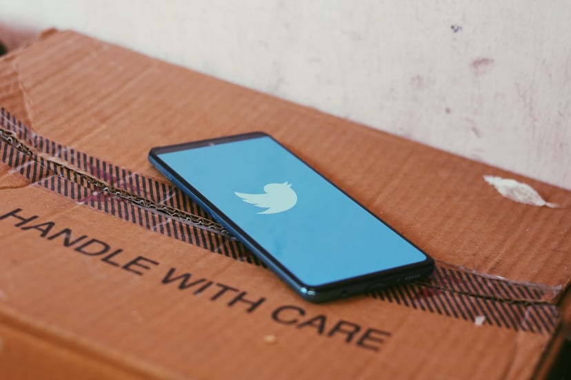 Twitter on a phone