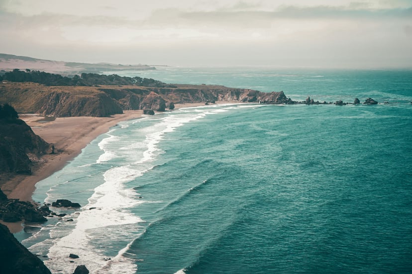 a bay along the Californian coastline