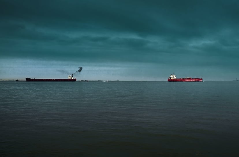 Oil tankers on the horizon