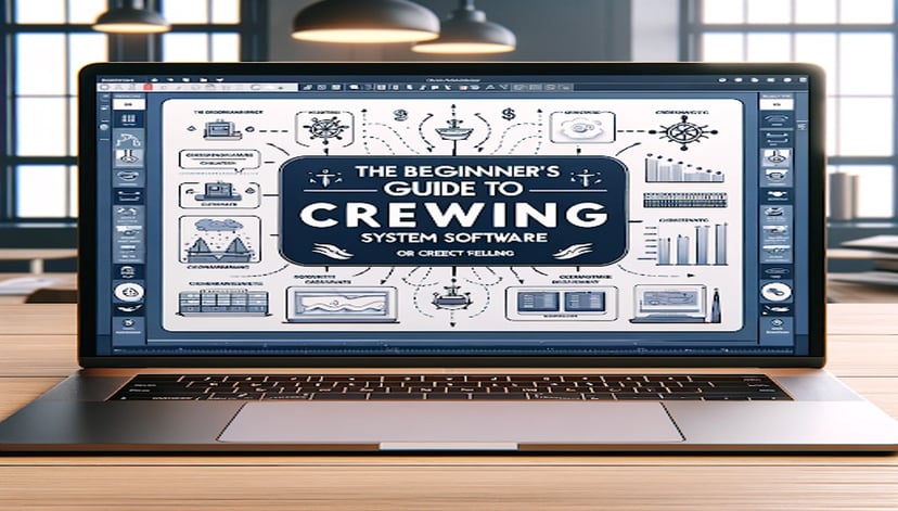 a laptop with maritime crewing system software on its screen