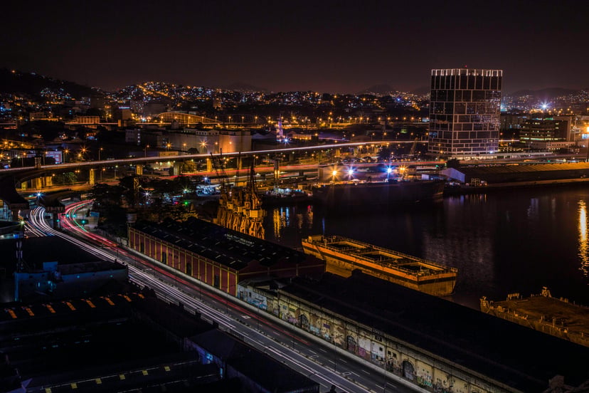 The Port of Rio de Janeiro at night