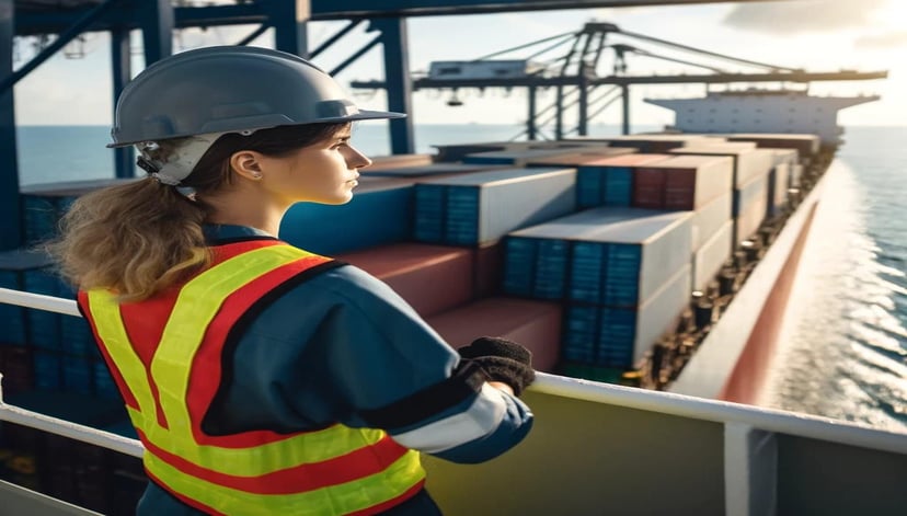 a female mariner working in a seafarer job