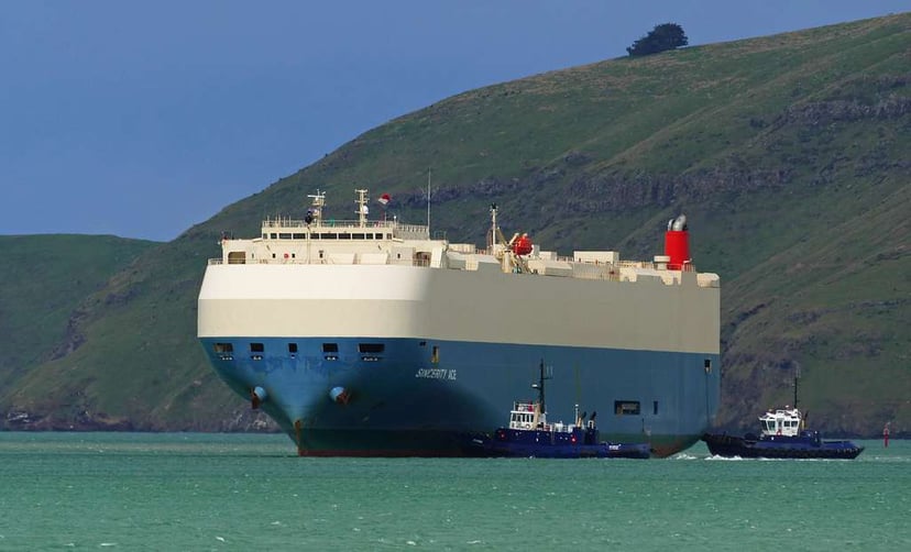 A car carrier vessel