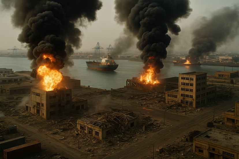 explosions at the port in Port Sudan