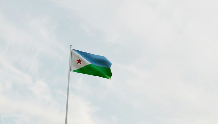 The flag of Djibouti
