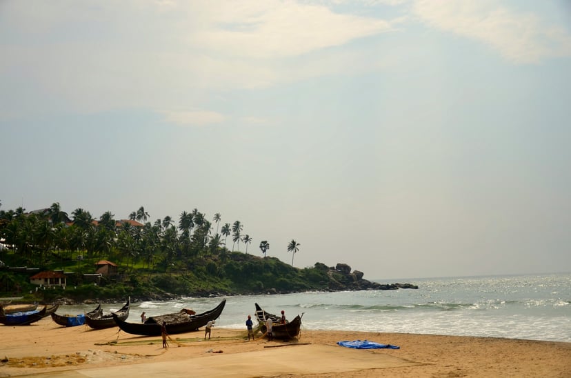 The Indian coastline at Kovalam