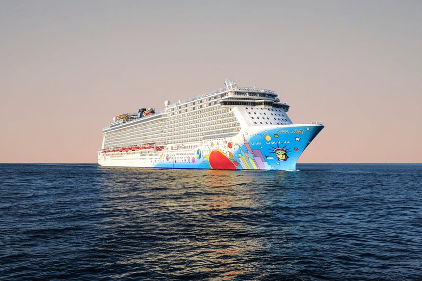 The Norwegian Breakaway cruise ship at sea