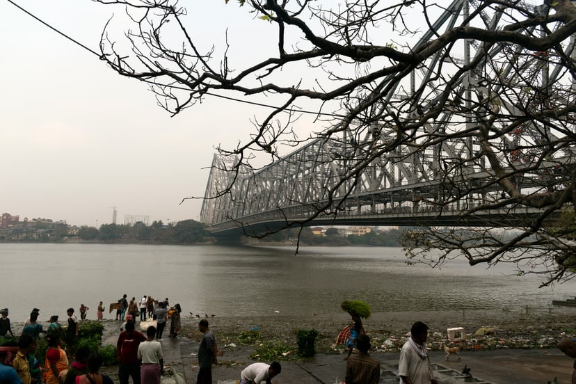 A bridge over the Hooghly River in West Bengal