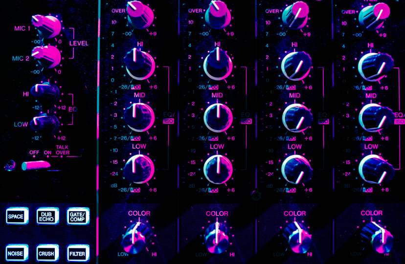 A DJ's mixing desk