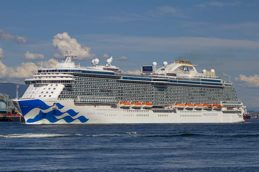 The Majestic Princess cruise ship at sea