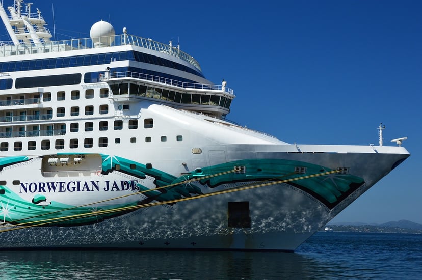 The Norwegian Jade cruise ship's bow