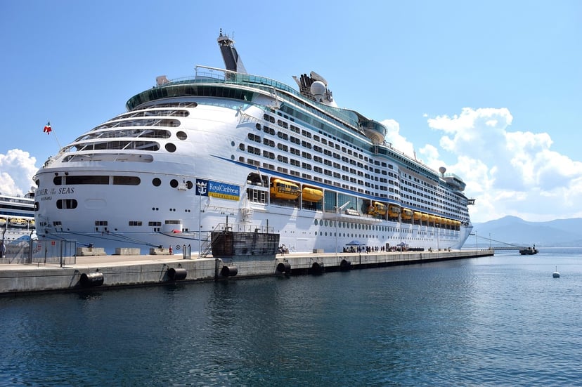 Royal Caribbean's Explorer of the Seas cruise ship in dock