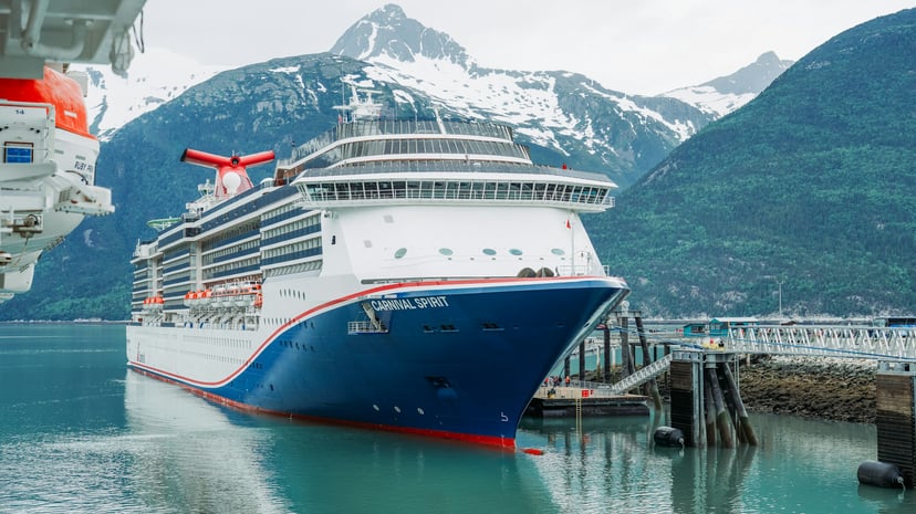 The Carnival Spirit cruise ship in Alaska