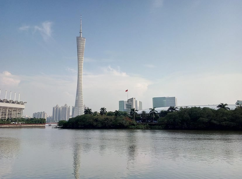 The Pearl River flowing through Guangzhou