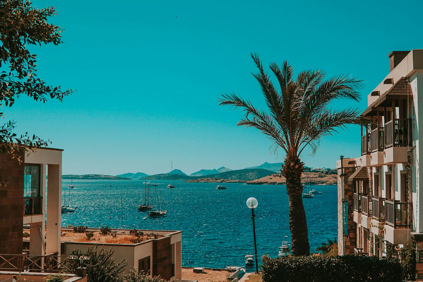 A view from Bodrum town looking out to sea