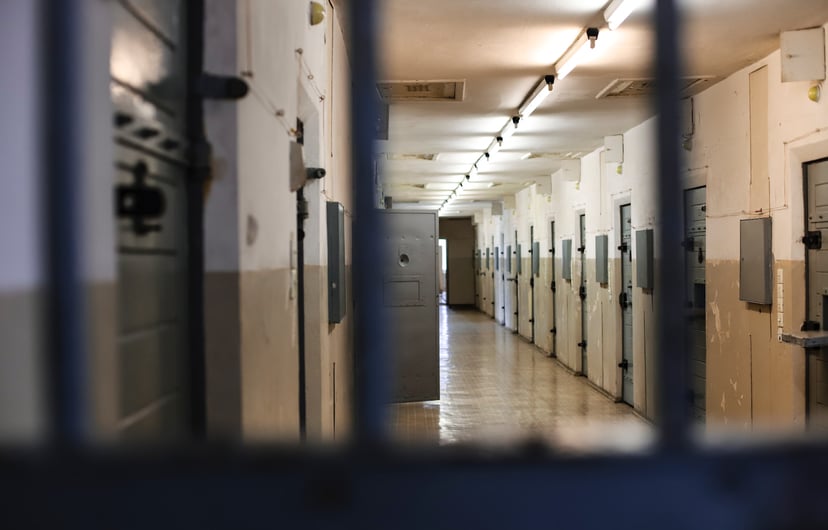The inside of a jail