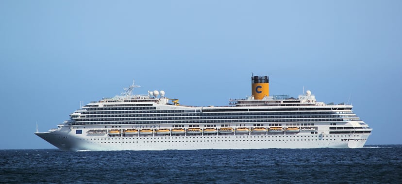 The Costa Magica cruise ship at sea