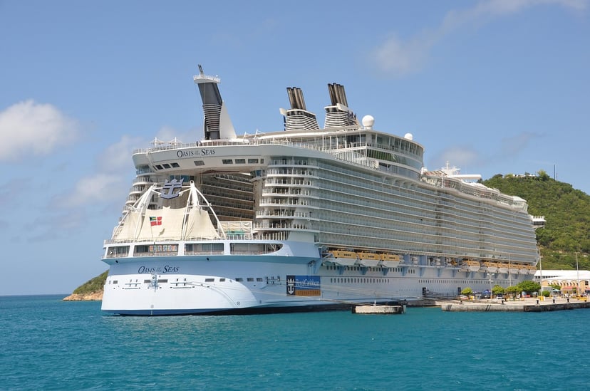 The Oasis of the Seas cruise ship in a dock