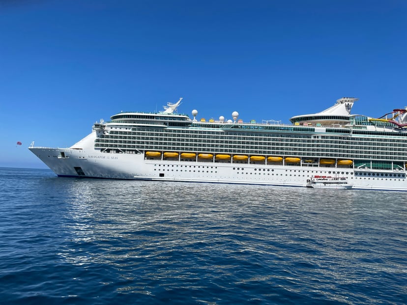 Royal Caribbean's Navigator of the Seas cruise ship at sea