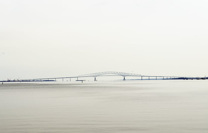 The Francis Scott Key bridge in Maryland, before its collapse