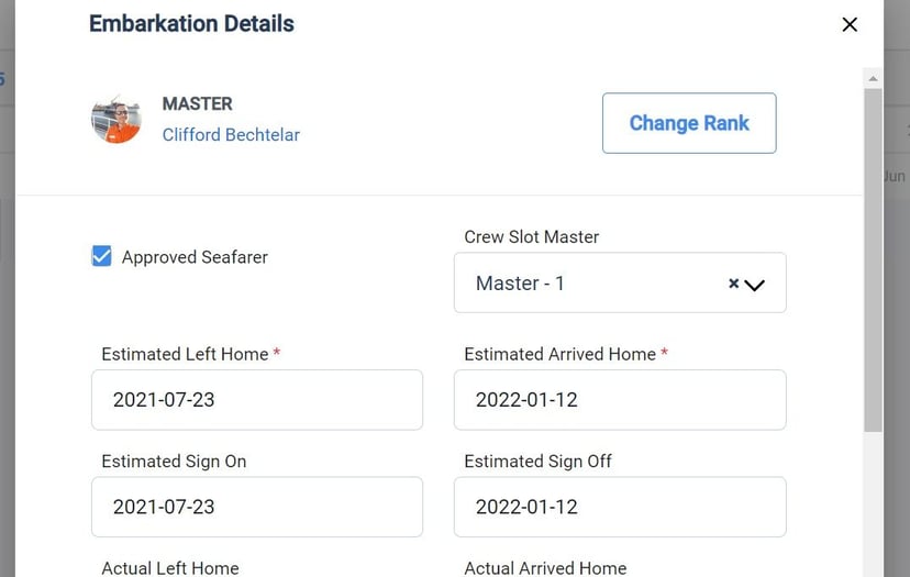 An screenshot of Martide's maritime recruitment and maritime crew management system software
