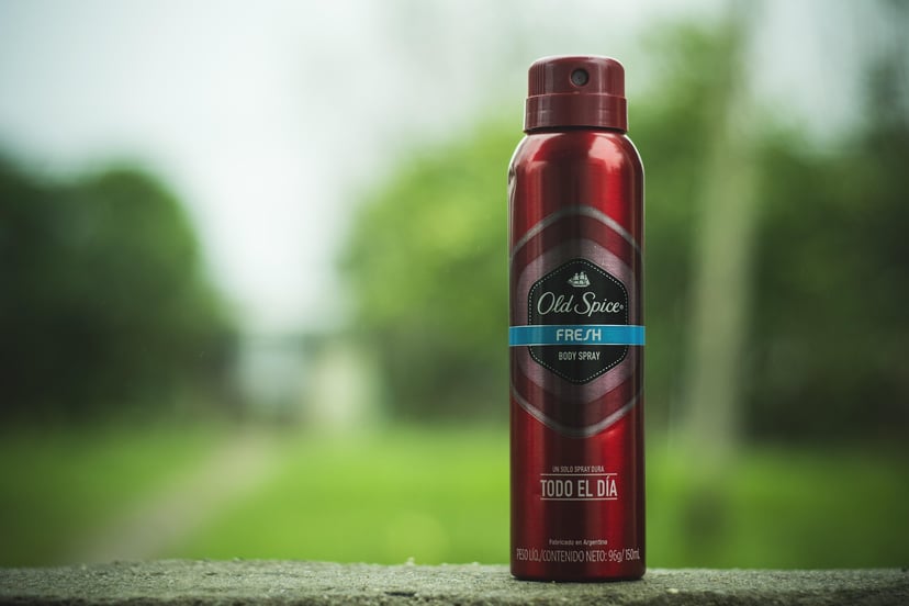 a can of Old Spice men's deodorant